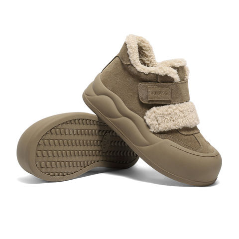 森达雪地靴女2025冬新商场同款保暖毛绒厚底短靴XTX02DD5