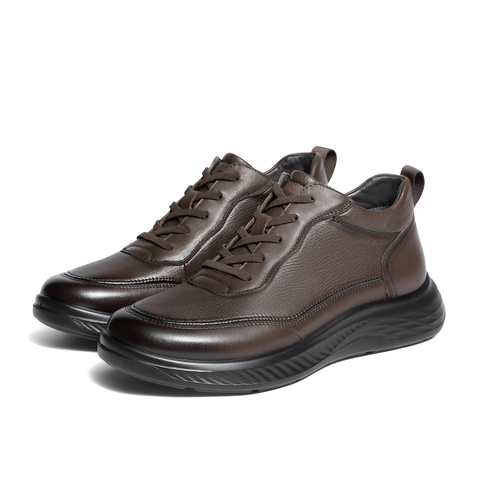 森达皮靴男2025冬新商场同款简约厚底舒适休闲短靴1ZL01DD5