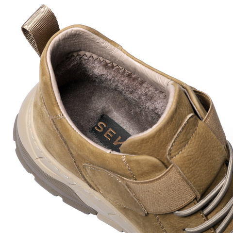 森达工装靴男2025冬新商场同款户外徒步厚底休闲鞋DB005DD5