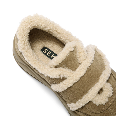 森达毛毛鞋女2025冬新商场同款毛绒户外厚底休闲鞋XTX01DM5