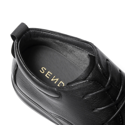 森达休闲皮鞋男2025冬新商场同款舒适软面平底单鞋1ZD01DM5