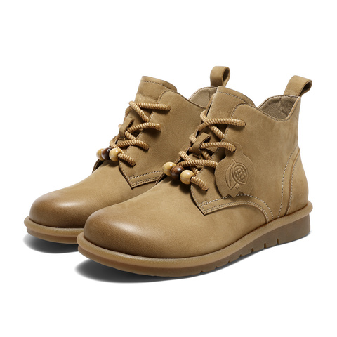 森达马丁靴女2025冬新商场同款可可平底休闲短靴4DS40DD5