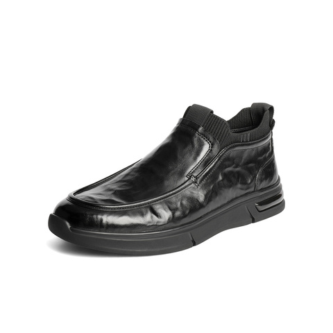 森达皮靴男2025冬季新款商场同款简约舒适厚底休闲鞋2AX02DD5