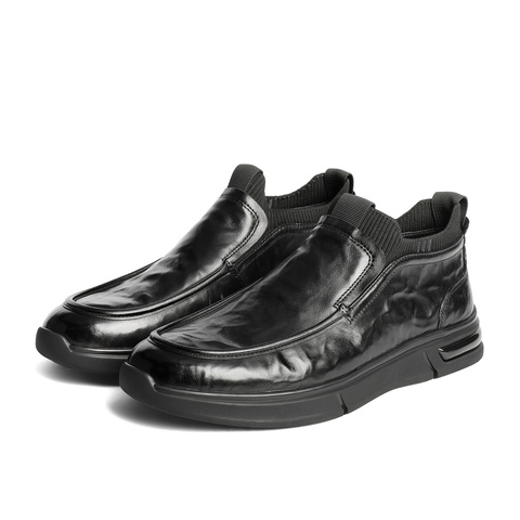 森达皮靴男2025冬季新款商场同款简约舒适厚底休闲鞋2AX02DD5