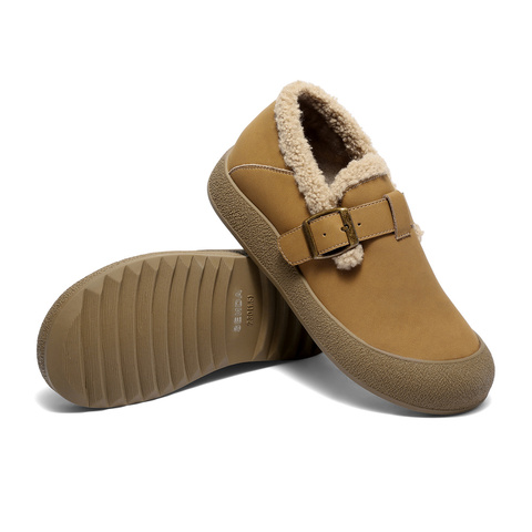 森达毛毛鞋女2025冬新商场同款保暖毛绒勃肯休闲鞋XSK01DM5