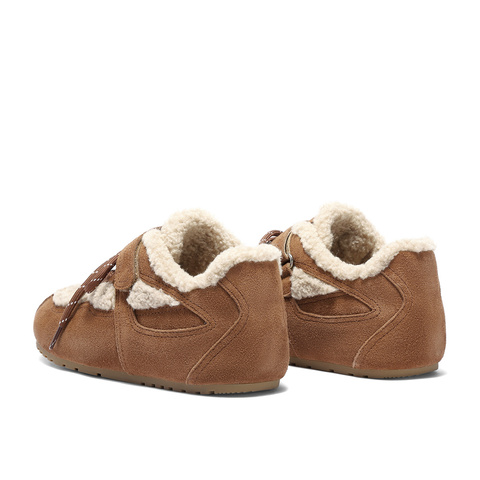 森达毛毛鞋女2025冬季新款舒适保暖平底户外休闲鞋ZTI23DM5