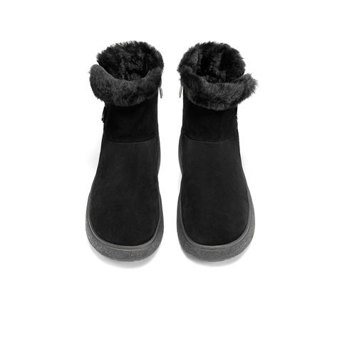 森达雪地靴女2025冬新商场同款户外舒适保暖厚底短靴XTY01DD5