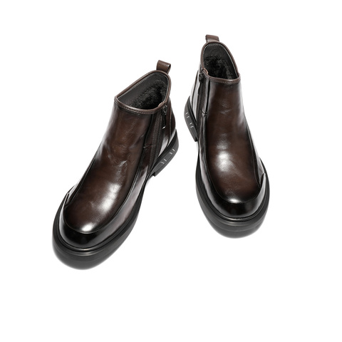 森达皮靴男2025冬季新款商场同款时尚潮流休闲短靴DB009DD5