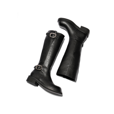 森达骑士靴女2025年冬新时尚潮流厚底休闲长筒靴ZTI46DG5