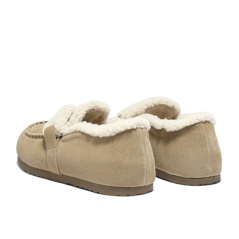 森达毛毛鞋女2025冬新毛绒保暖内增高休闲勃肯鞋XSS01DM5