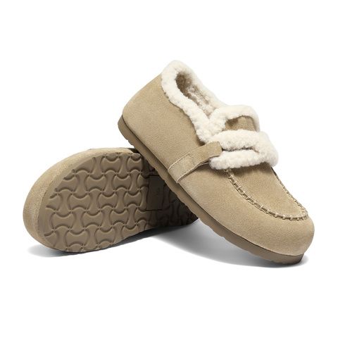 森达毛毛鞋女2025冬新毛绒保暖内增高休闲勃肯鞋XSS01DM5