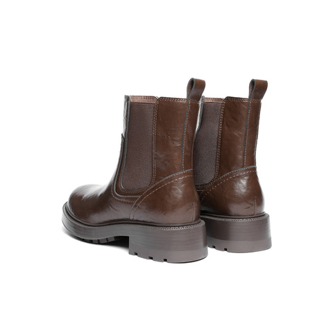 森达切尔西靴女2025冬新商场同款英伦潮流休闲短靴XVM01DD5