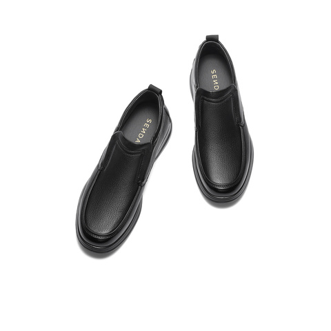 森达休闲皮鞋男2025冬新商场同款简约舒适软面单鞋1ZD02DM5