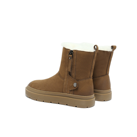 森达雪地靴2025女冬新商场同款舒适保暖户外短靴SUE01DD5