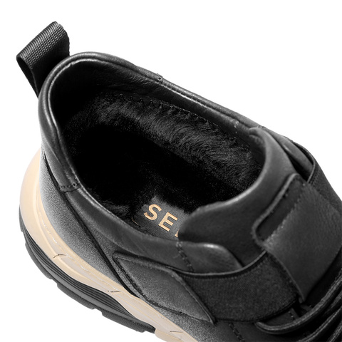 森达工装靴男2025冬新商场同款户外徒步厚底休闲鞋DB005DD5