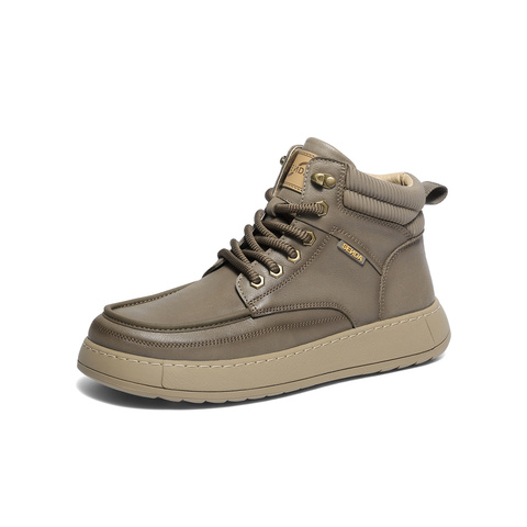森达工装靴男2025冬新商场同款户外徒步厚底休闲短靴1ZH01DD5