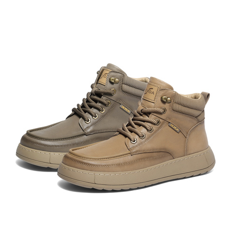 森达工装靴男2025冬新商场同款户外徒步厚底休闲短靴1ZH01DD5