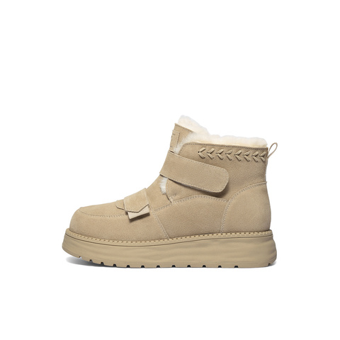 森达雪地靴女2025冬季新款舒适东北保暖厚底短靴ZTI51DD5