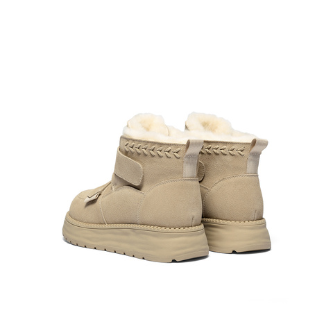 森达雪地靴女2025冬季新款舒适东北保暖厚底短靴ZTI51DD5