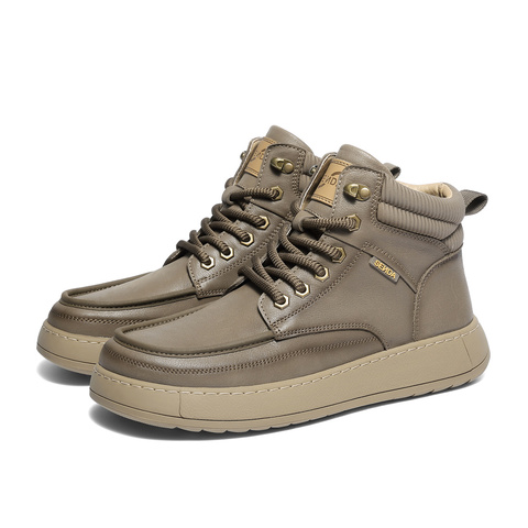 森达工装靴男2025冬新商场同款户外徒步厚底休闲短靴1ZH01DD5