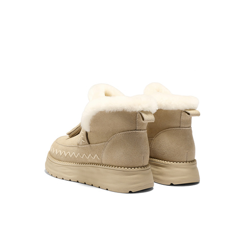 森达雪地靴女2025冬季新款流苏甜美保暖厚底雪地靴ZTI52DD5