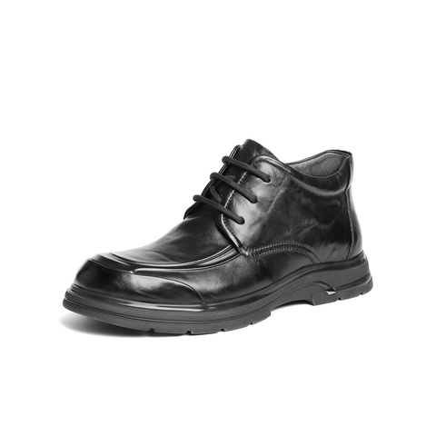 森达皮靴男2025冬季新款商场同款时尚真皮休闲短靴DB007DD5