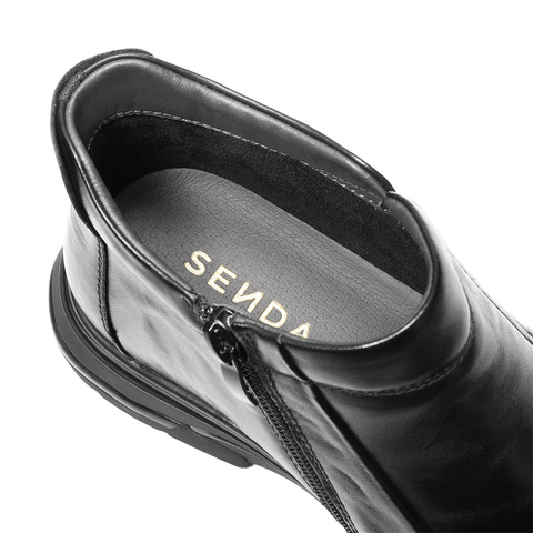 森达皮靴男2025冬季新款商场同款简约真皮休闲短靴DB008DD5