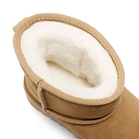 森达雪地靴女2025冬季新款舒适保暖东北休闲短靴ZTI57DD5