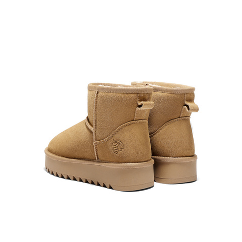 森达雪地靴女2025冬季新款舒适保暖东北休闲短靴ZTI57DD5