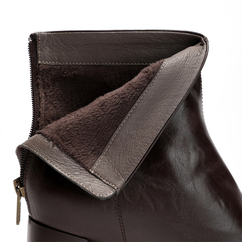 森达弹力靴女2025冬季新款气质方头粗高跟短靴ZTI16DZ5