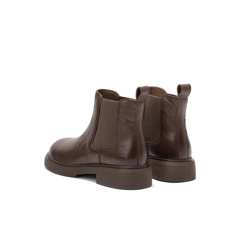 森达切尔西靴女2025冬新时尚潮流厚底休闲短靴WP047DD5