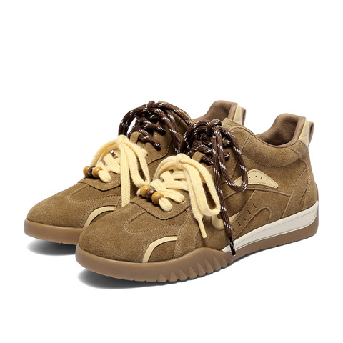 森达高帮休闲鞋女2025冬新商场同款月牙德训短靴4NR45DD5