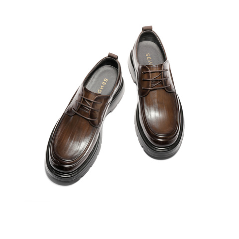 森达休闲皮鞋男2025冬新商场同款时尚商务休闲鞋2DN01DM5