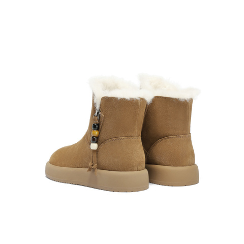 森达雪地靴女2025冬新商场同款保暖户外厚底短靴XSU01DD5