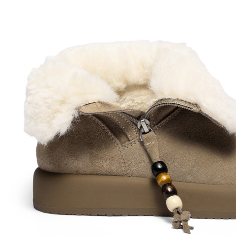 森达雪地靴女2025冬新商场同款保暖户外厚底短靴XSU01DD5