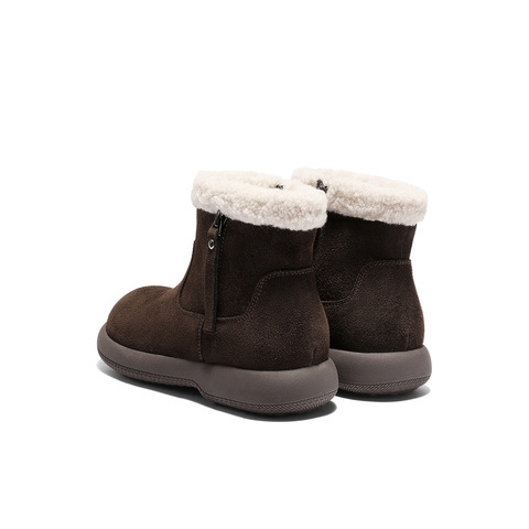 森达雪地靴女2025冬新商场同款舒适保暖户外短靴XSM01DD5