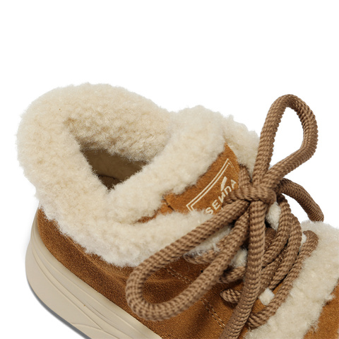 森达毛毛鞋女2025冬季新款户外保暖毛绒休闲短靴XUU01DD5