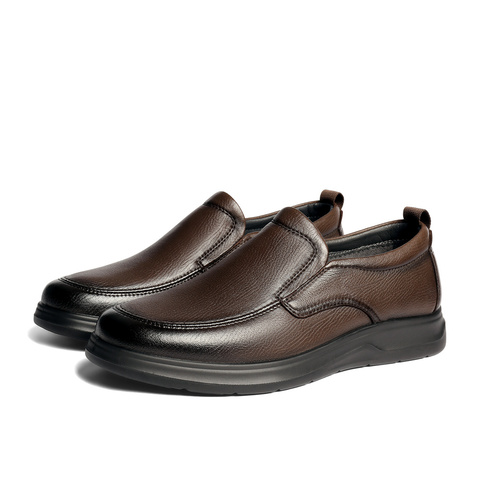 森达休闲皮鞋男2025秋新商场同款软面舒适平底休闲鞋1YH02CM5