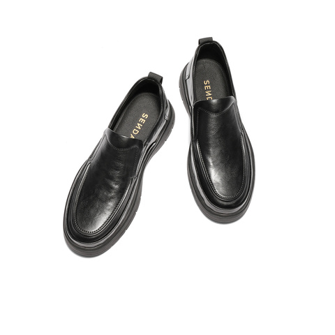 森达休闲皮鞋男2025冬新商场同款简约一脚蹬商务皮鞋K6P01DM5