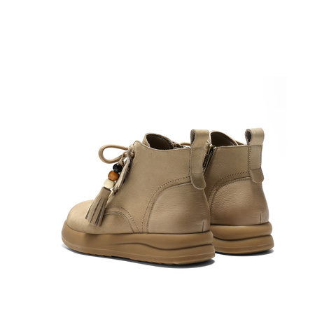 森达马丁靴女2025冬新商场同款流苏厚底休闲短靴XTV01DD5