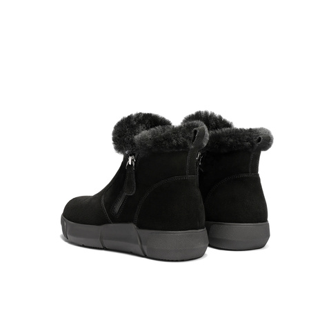 森达雪地靴女2025冬季新款户外保暖毛绒休闲短靴WP058DD5