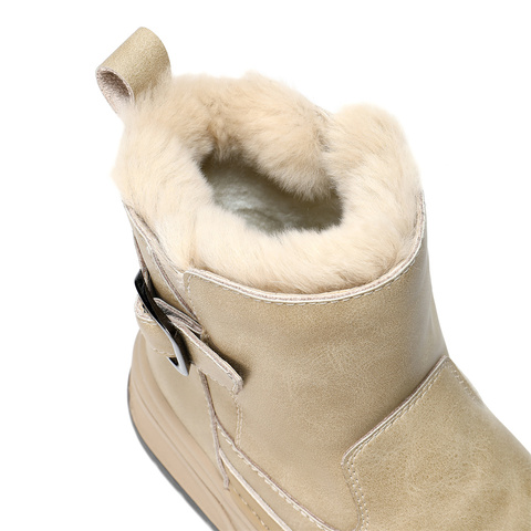 森达雪地靴女2025冬新舒适保暖户外厚底休闲短靴WP060DD5