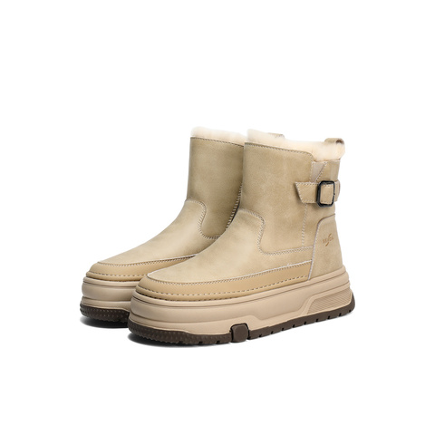 森达雪地靴女2025冬新舒适保暖户外厚底休闲短靴WP060DD5