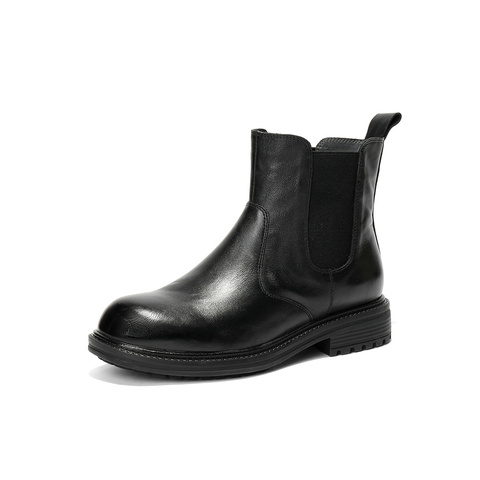 森达切尔西靴女2025冬季新款潮流时尚休闲短皮靴ZTI65DD5