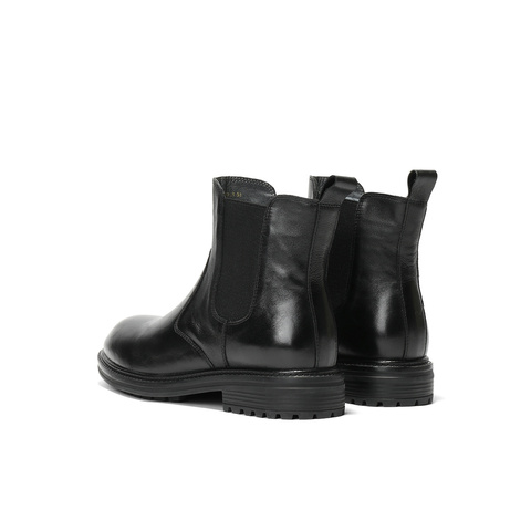 森达切尔西靴女2025冬季新款潮流时尚休闲短皮靴ZTI65DD5