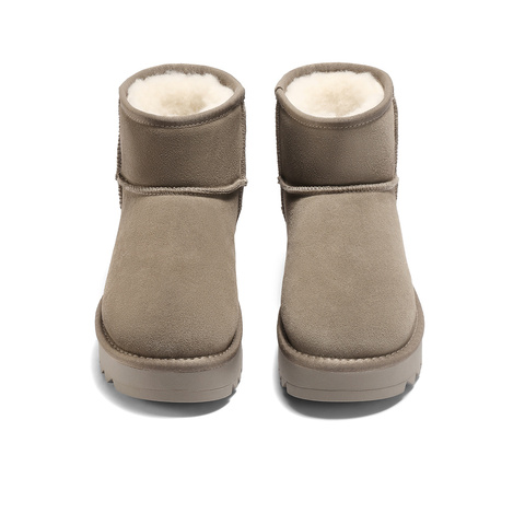 森达雪地靴女2025冬季新款舒适保暖东北休闲短靴ZTI57DD5