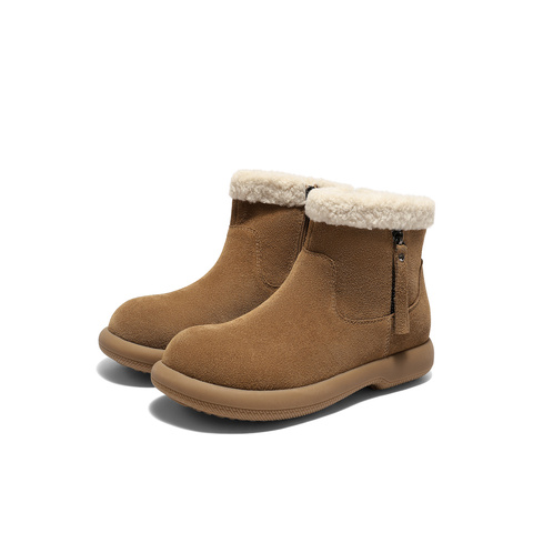 森达雪地靴女2025冬新商场同款舒适保暖户外短靴XSM01DD5