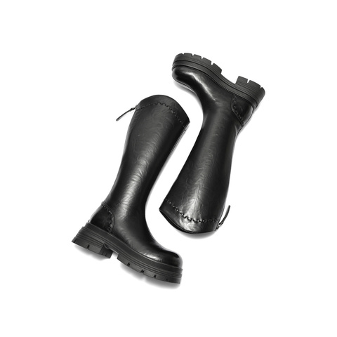 森达弹力靴女2025年冬新潮流厚底休闲弹力长筒靴ZTI47DG5