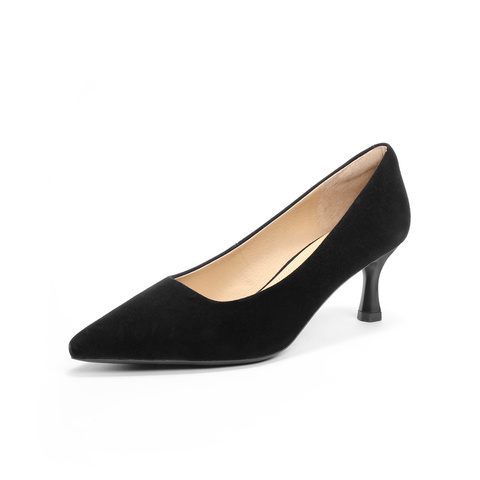 森达时装鞋女2025秋新时尚尖头百搭细高跟单鞋ZTC03CQ5