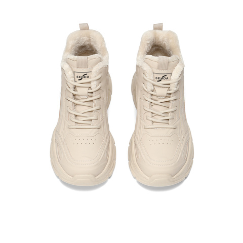 森达休闲靴女2025冬新商场同款保暖厚底户外休闲鞋XVQ01DD5